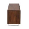 11493 Mueble de televisión diseño moderno industrial 160 madera con tallas geométricas y patas metal - Imagen 3