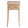 418021 Mesita de noche diseño nórdico vintage 48 madera con ratán