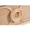 418021 Mesita de noche diseño nórdico vintage 48 madera con ratán