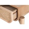 418026 Consola de diseño rústico nórdico 108 madera con detalle de ratán