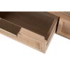 418026 Consola de diseño rústico nórdico 108 madera con detalle de ratán