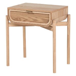 418027 Mesita de noche diseño nórdico 54 madera con cajón