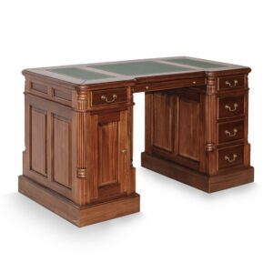 6110202 Escritorio de diseño clásico VICTORIAN 160 madera de caoba con tallas