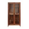 6110421 Vitrina de diseño colonial OPORTO 100 madera de caoba y puertas acristaladas