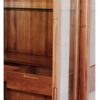 6110421 Vitrina de diseño colonial OPORTO 100 madera de caoba y puertas acristaladas