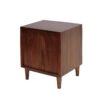 6110702 Mesita de noche de diseño colonial MOZART 45 madera de caoba natural con blanco