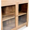 650080 Vitrina de diseño rústico CANCÚN 116 madera de teka y puertas de cristal