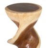 654003 Mesa auxiliar de diseño rústico HÉLICE 35 madera de suar formas onduladas