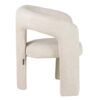946004 Sillón de diseño moderno formas curvas y tapizado chenilla beige
