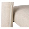 946004 Sillón de diseño moderno formas curvas y tapizado chenilla beige