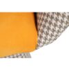 946015 Butaca giratoria diseño moderno SYLPH tapizado pata de gallo con terciopelo amarillo