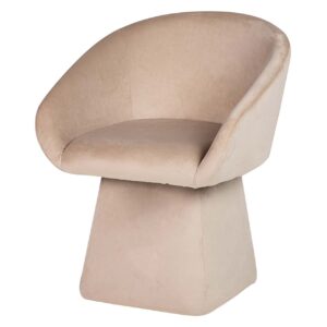 946015 Butaca giratoria diseño moderno SYLPH tapizado terciopelo beige