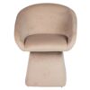 946015 Butaca giratoria diseño moderno SYLPH tapizado terciopelo beige