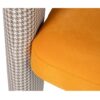 946018 Sillón de diseño moderno NOVA formas curvas y tapizado pata de gallo con terciopelo amarillo