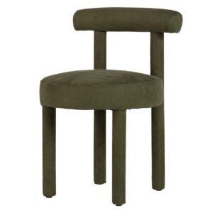 950001 Silla de diseño moderno tapizado terciopelo verde oscuro