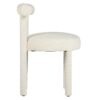 950002 Silla de diseño moderno tapizado bouclé blanco