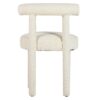 950002 Silla de diseño moderno tapizado bouclé blanco