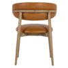 950009 Silla de diseño moderno madera de fresno y polipiel marrón