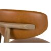 950009 Silla de diseño moderno madera de fresno y polipiel marrón