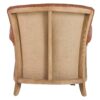 950010 Sillón butaca con reposabrazos de diseño vintage madera de fresno y polipiel marrón