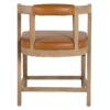950012 Silla de diseño moderno madera de fresno y polipiel marrón