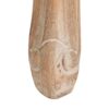 Butaca de diseño clásico madera y tapizado lino beige con capitoné