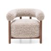 Silla de diseño nórdico vintage WINNIE madera de haya y tapizada a medida - Imagen 3