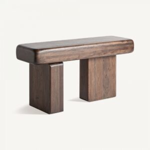 35908 Consola de diseño rústico moderno LOREUR 158 madera de acacia marrón