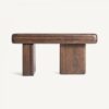 35908 Consola de diseño rústico moderno LOREUR 158 madera de acacia marrón