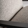 36102 Mecedora de diseño moderno ZWALM madera negro y tapizado beige jaspeado
