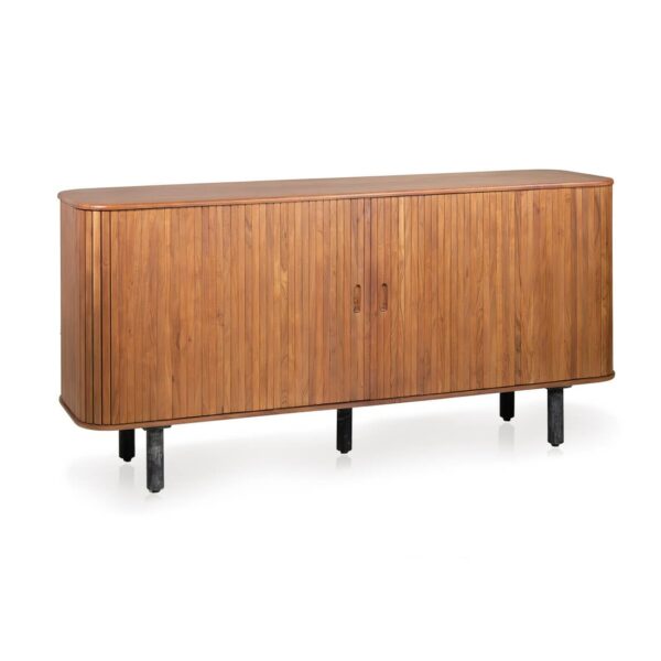 6080301 Aparador de diseño rústico industrial BARCELONA 180 madera de acacia y hierro
