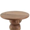 6080401 Mesa auxiliar de diseño rústico BARCELONA 50 madera de acacia natural