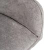 614610 Silla con reposabrazos de diseño moderno patas de hierro negro y tapizado gris