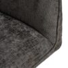 614611 Silla con reposabrazos de diseño moderno patas de hierro negro y tapizado gris oscuro