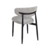 614628 Silla de diseño moderno acero negro y tapizado gris