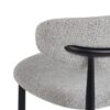 614628 Silla de diseño moderno acero negro y tapizado gris