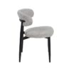 614628 Silla de diseño moderno acero negro y tapizado gris