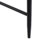 614629 Taburete alto de diseño moderno 65 acero negro y tapizado gris