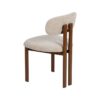 614631 Silla de diseño moderno acero acabado madera y tapizado beige