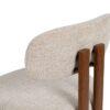 614631 Silla de diseño moderno acero acabado madera y tapizado beige