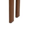 614631 Silla de diseño moderno acero acabado madera y tapizado beige