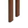614632 Taburete alto de diseño moderno acero acabado madera y tapizado beige