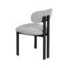 614633 Silla de diseño moderno acero negro y tapizado gris