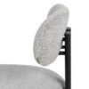 614633 Silla de diseño moderno acero negro y tapizado gris