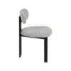 614633 Silla de diseño moderno acero negro y tapizado gris