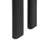 614633 Silla de diseño moderno acero negro y tapizado gris