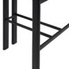 614634 Taburete alto de diseño moderno acero negro y tapizado gris
