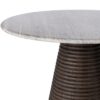 614754 Mesa de comedor diseño rústico moderno 115 madera y mármol tonos grises
