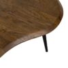 614763 Set de 2 mesas de centro diseño moderno 82-70 madera de mango y patas metal negro
