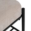 614799 Banco de diseño moderno 91 hierro negro y tapizado beige